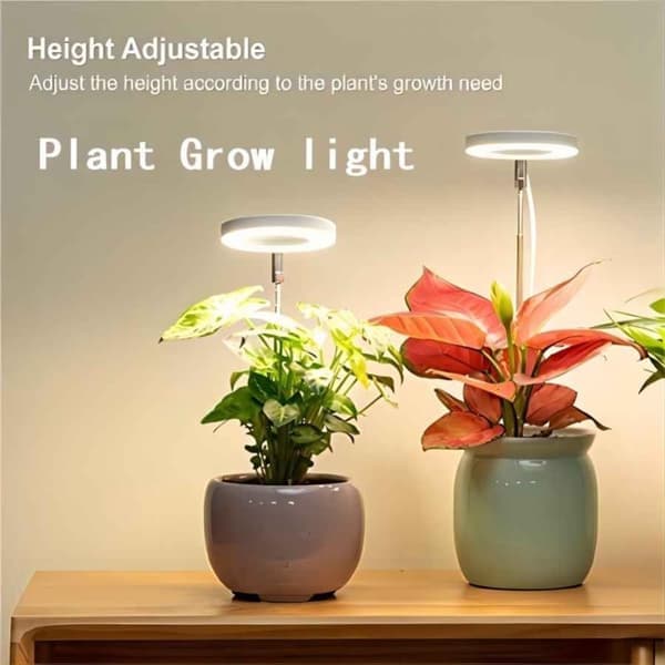Plant Grow Light, Adjustable Height, Grow Light with On/Off Timer (3/9/12 Hours) - Suitable for Small Plants