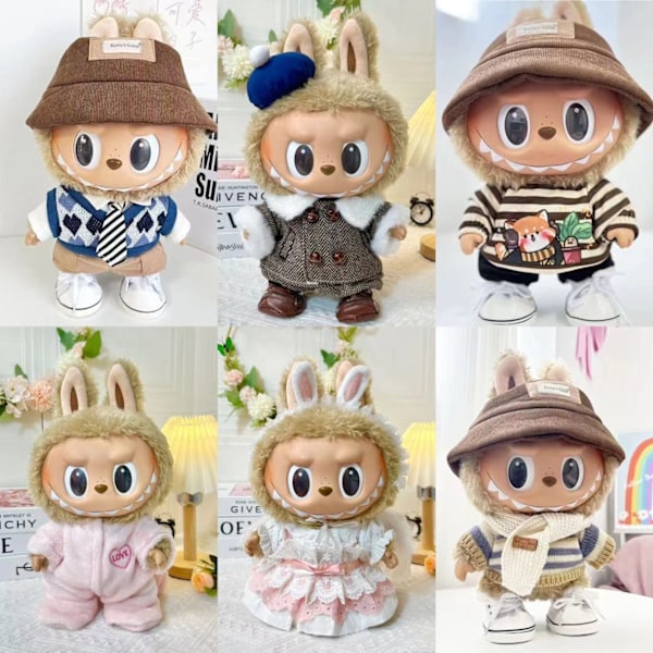 [HH] Vaatteet Vain Labubu Labubu Time to Chill Asut Labubu Pukeutumisnukke Vaatteet Kartio Haalari Puku Labubu Time to Chill