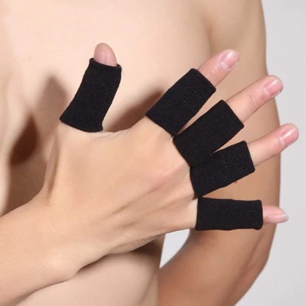 10 stk fingerbeskyttere, fingerbeskyttelse for sport, elastisk fingerbeskyttelse, elastiske