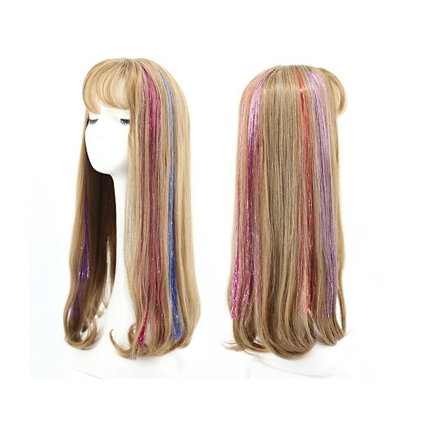 36 tum hårglitter, glittrande glitter, älvhår extensions värmebeständiga festliga höjdpunkter, WZ-307R