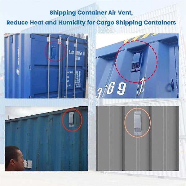 8-delt ventilationssæt til fragtcontainer, kraftig, tilbehør til fragtcontainer, flowventilationssæt, blå