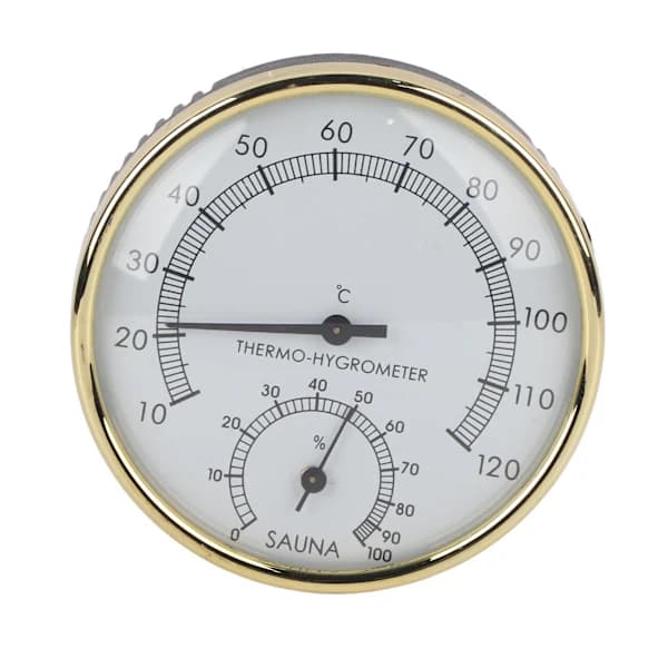 Metallurgisk urskive innendørs termometer hygrometer hygro termometer badsturom tilbehør