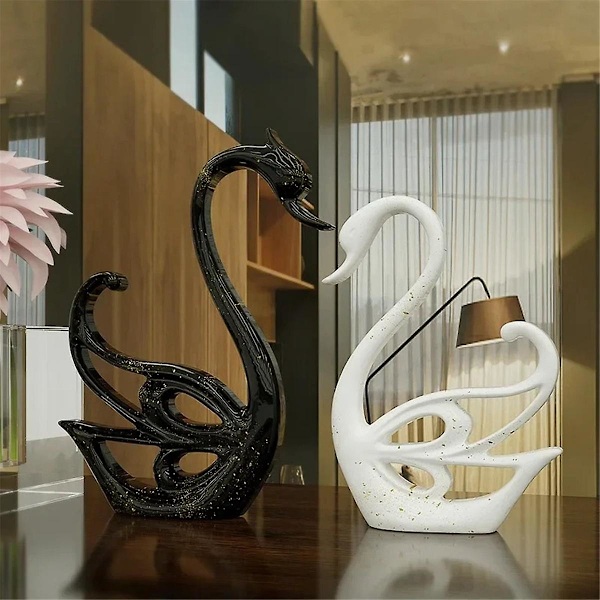 2 stk. Svane Ornament Silikoneform Epoxy Resin Form Desktop Svane Dekorativ Ornament Spejl Silikone