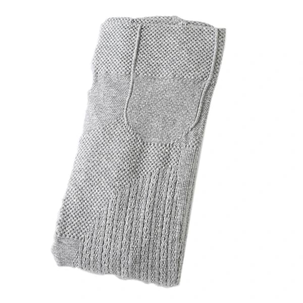 Vintervarme ugjennomsiktige forede tights for kvinner, høy midje, elastiske lysegrå