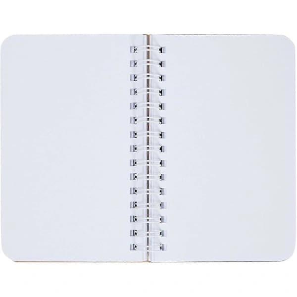 Mini Kraft Notesbøger, Ulinjerede A6 Spiral 90-arks Simpel Journal (3,5x5,5 tommer, 6-pak)