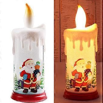 {HH} Tonttu Yölamppu Joulukoriste Simulaatio Matala Valo LED-lamppu B Santa