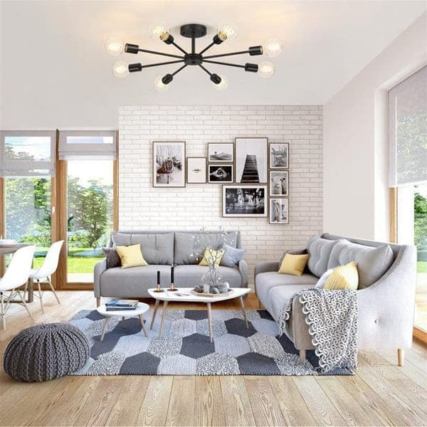 Ceiling Lights - Modern Ceiling Lamp with 8 Lamp Holders, E27 Base (Bulbs Not Included)