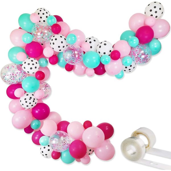 SDIGV Surprise Party Dekorationer Balloner Garland Kit- 88 Pakke 12 5\" Rose Rød Pink Sea Foam Blå Hvid Polka Dots Latex Balloner Konfetti Ballon til Baby Shower Børn Piger Drenge Surprise Fødselsdag Surprise Party Tilbehør