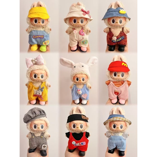 [HH] Söt Labubu Hänge Klädbyte Blind Box Dockkläder Trendiga Kläder Klä upp Dockor Spel Grossist 5cm*5cm MORE chat me