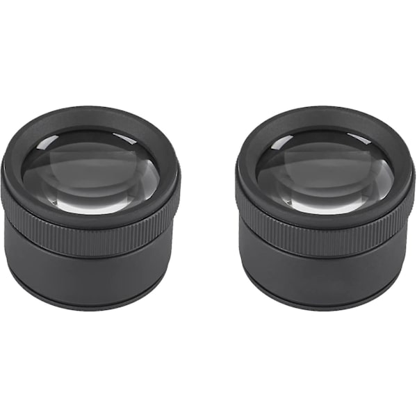 2 stk. forstørrelsesglas, bærbart lommeforstørrelsesglas, skrivebordsforstørrelsesglas til diamanter, juveler, mønter, frimærker