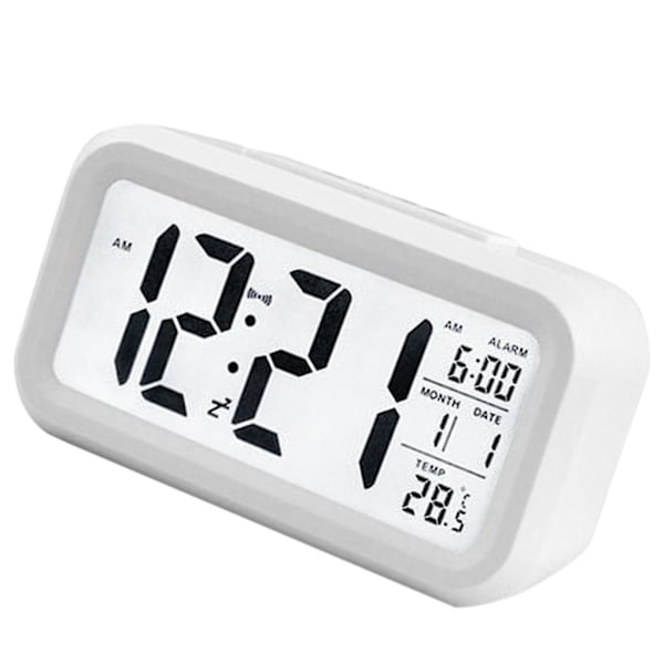 Elektrisk skrivbordsklocka elektronisk väckarklocka digital stor LED-skärm klocka datum tid kalender skrivbordsur