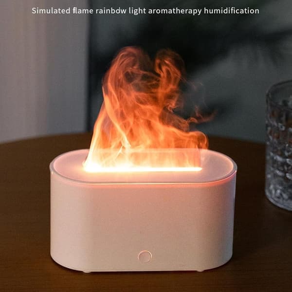 【Atmosfærelampe & Luftfugter】Mini Aromadiffuser til Hjem & Kontor – Støjsvag USB-drift