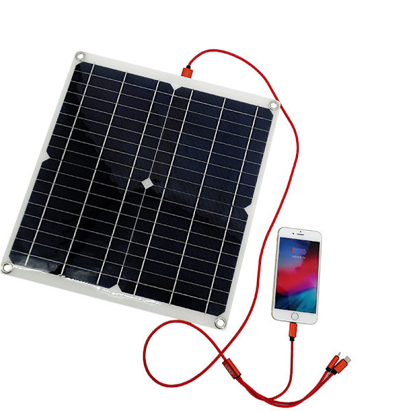 20A solcelleladningsregulator, solcellepanel-opladerregulator, multifunktionel justerbar LCD-skærm med dobbelt USB-port-timer