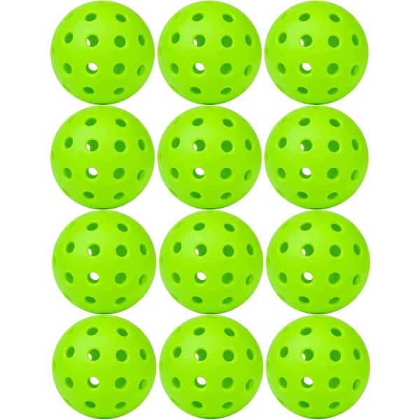 Pickleballs Balls,40 Hole Sports Outdoor Pickleballs,USA Pickleball Approved, 4 and 12 Bulk Packs of Pickleballs