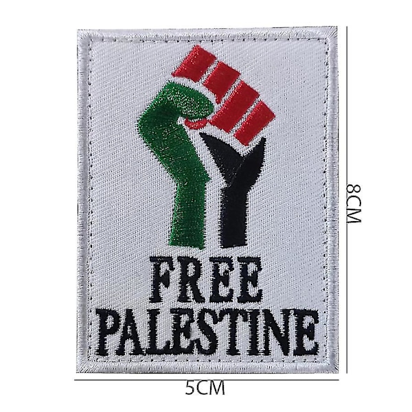 Set med 2 Palestina-märken Armband Flagga Velcro Ryggsäck Badge Free Palestine