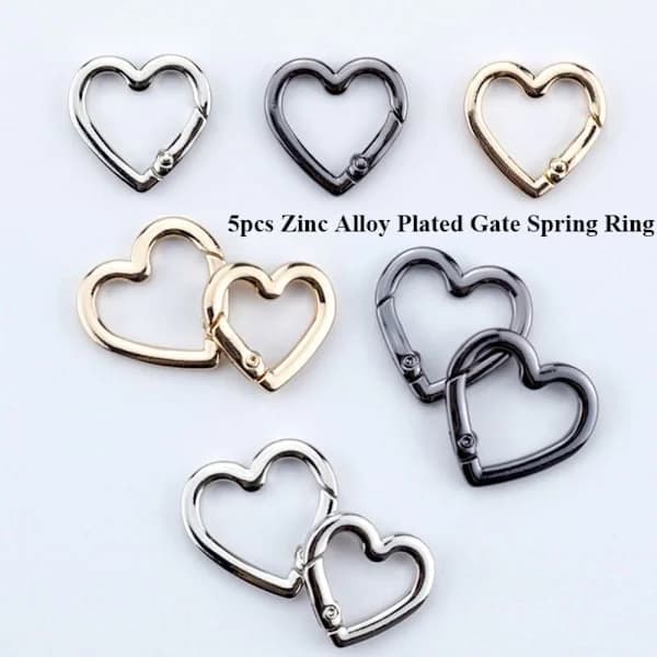 5 stk. Fjederring Spænder Karabinhage Håndtasker Sort 22MM Sort 22mm Sort 22mm