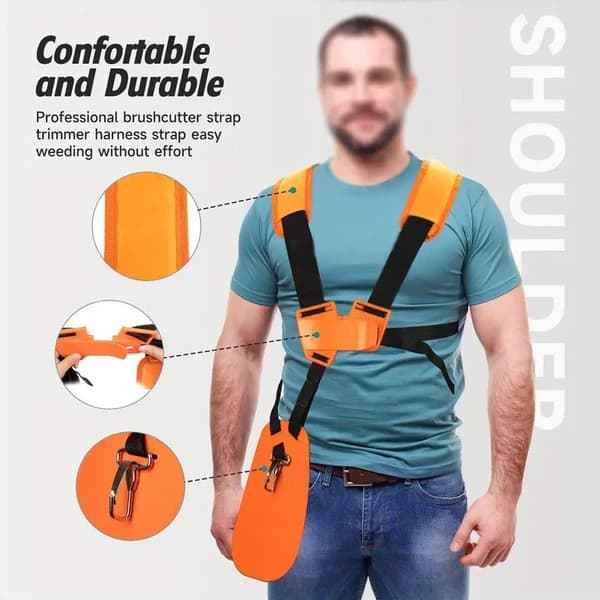 Justerbart axelstöd för gräsklippare och trimmer - Bekväm ergonomisk design