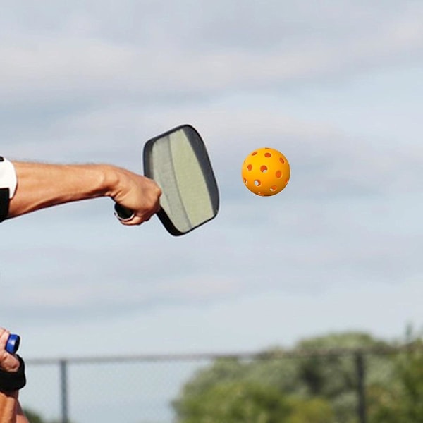 Holdbare Pickleball-bolde, 40 huller hul luftstrøm specielt designet udendørs Pickle bolde til indendørs udendørs, hjemmebrug, børn begyndere