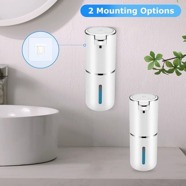 Automatisk sæbedispenser - Sæbedispenser - 380 ml sæbedispenser Berøringsfri sæbedispenser - USB-C genopladelig - 2 stk.