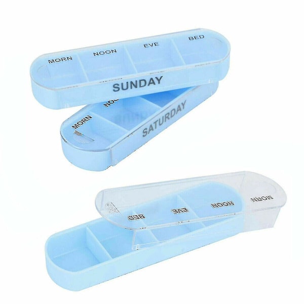1x7 Dagars Vecka Piller Box Organizer Tablett Medicin Dispenser Stor Stapelbar