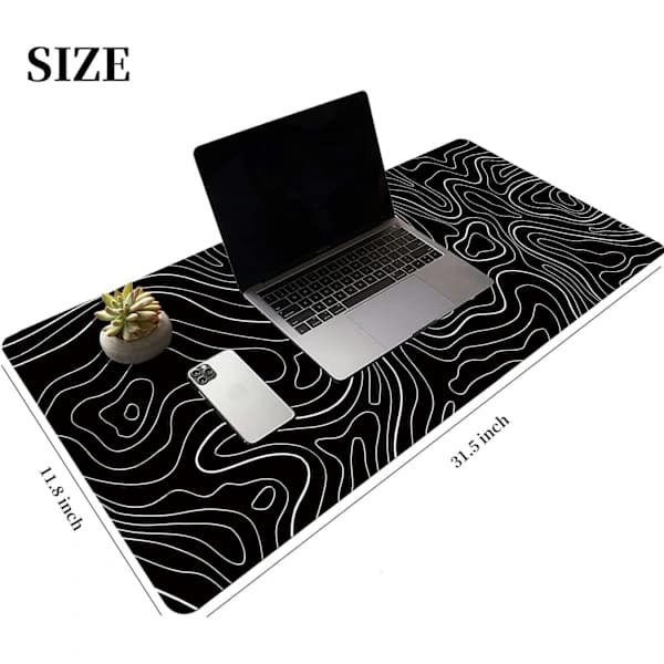 HA-Stor Spel Topo Musematte Svart og Hvit Terreng Musematte Bord Stor Musematte 80 x 30 cm