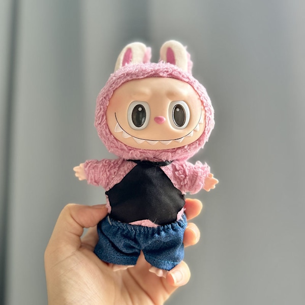 [HH] Kawaii Kläder Outfit Tillbehör för Kpop Labubu Idol Dockor Overall Set Kläder 22
