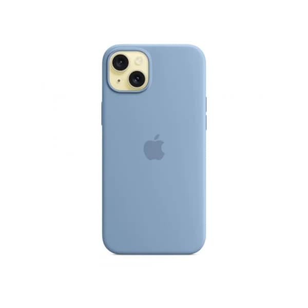 Silikonikuori iPhone 15 Plus -puhelimelle MagSafella, Talvensininen MT193