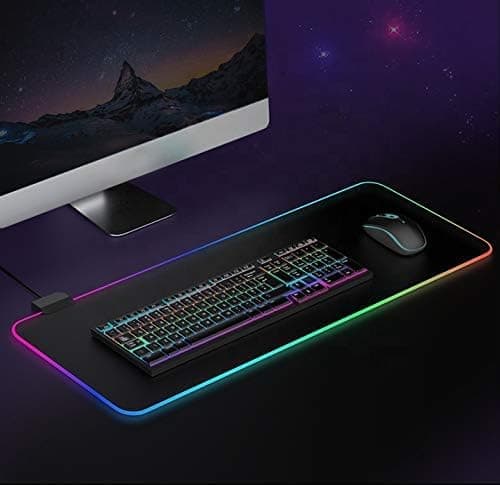 Gaming Musematte med LED-lys - 80x30cm - RGB