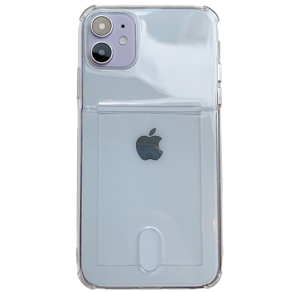 Transparent Stöttåligt Silikon Skal Kortfack iPhone 7/8/SE