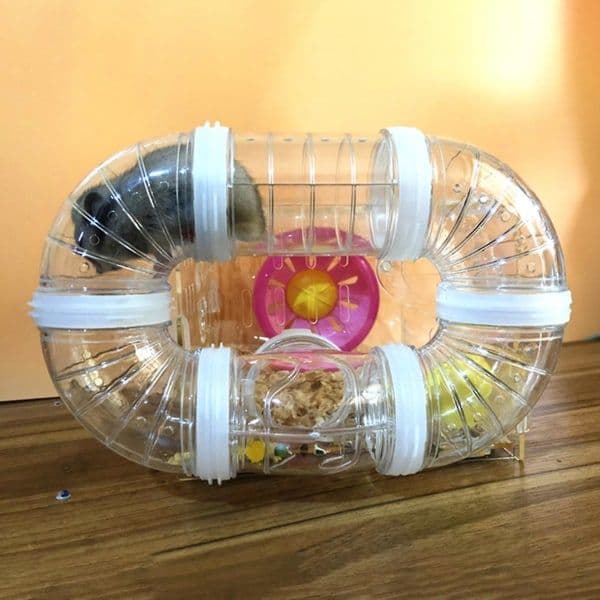 1 Sett Hamstertunnel Avtakbar Plassbesparende Plast