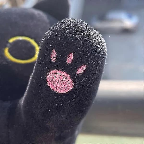 HA~Lang Sort Kat Lang Kat Pude Lang Kat Pude Kat Sovende Pude Seng Pude