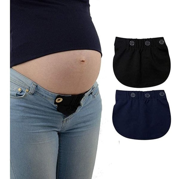 /HH/(2 stk.) Graviditetsbukser Midjeforlenger Graviditetsbukser Utvider Stretchbukser Midje Justerbare Bukser Utvider Jeans Graviditetsbukser - Perfekt