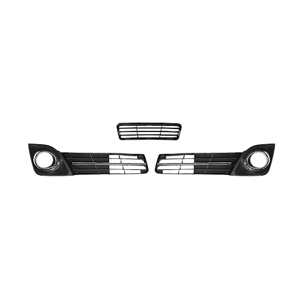 3 stk Frontstøtfanger Nedre Grill Tåkelys Dekselsett Tåkelysinnfatning For For Se 2012-2014