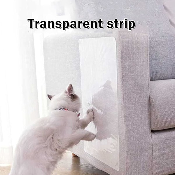 Anti-Scratch skraptejp för kattträning, 6,35 cm x 3 m Transparent dubbelsidig anti-scratch - Möbelskydd för soffa, mattor, Doo