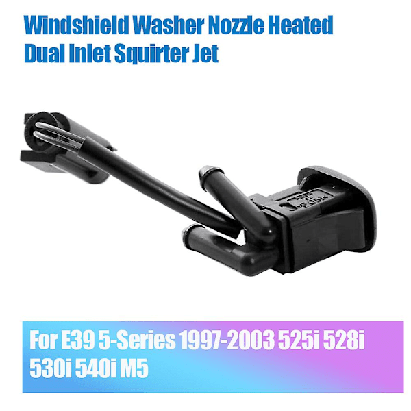 For - E39 5-serie 1997-2003 525i 528i 530i 540i M5 Forrudeviskerdyser Opvarmet Dobbelt Indløb Squi