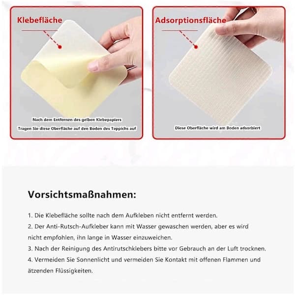 Home Techpro Sklisikre Matte Grips, 4 stk Vaskbare Sklisikre Matte Grips