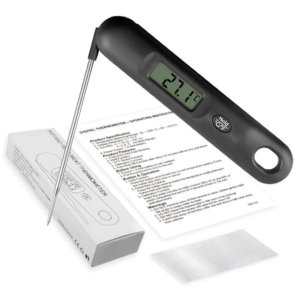 Digital Kötttermometer - 3X Snabbare 0.5s Direktavläsning, Matlagningstermometer Exakt ±0.1℃ Svart
