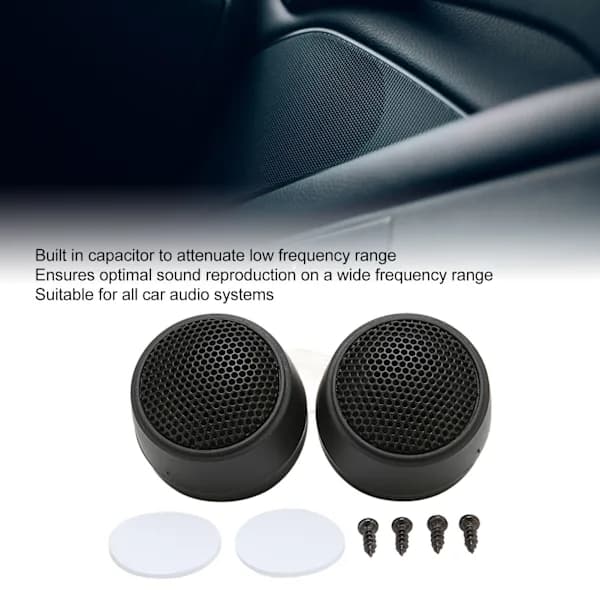 2 STK Dome Tweeter 10W 4 Ohm Høy Følsomhet God Lydkvalitet Høyttaler for Billydsystem