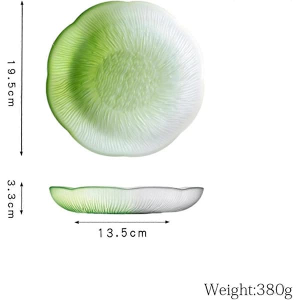 HA~Fruktskål Glas Kristall Desserttallrik Serveringsfat Multifunktionell Brka Gradient Blomma Middagstallrik Snacks Godistallrik