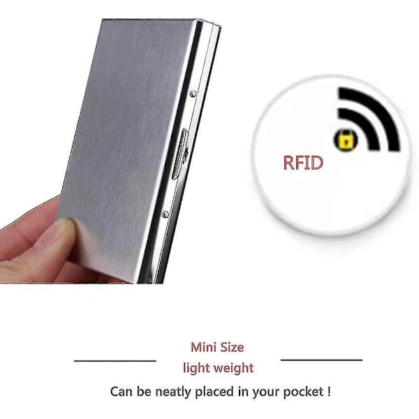 2 kpl RFID-suojaava lompakko Luottokorttikotelo Lompakko 6 kortille Musta