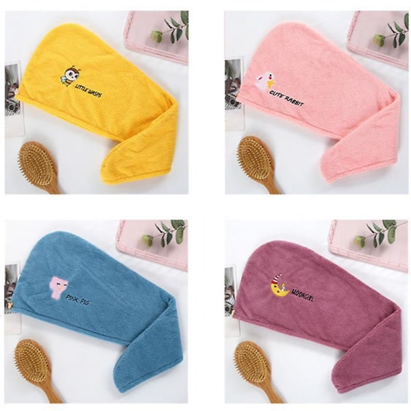 Pehmeä mikrokuitu sametti Lady Quick Drying Hat 1PC mikrokuitu kylpyhuone pyyhe hiukset kuiva hattu kylpy suihku hattu työkalu Cap Wrap Head pyyhe