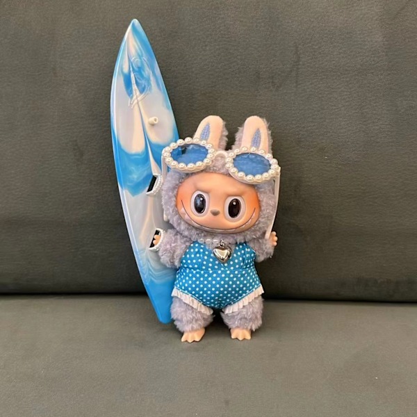 [HH]Labubu Badetøj Surfing Outfit Labubu Bikini Outfit med Briller Labubu Surfbræt med Tilbehør BUBU 1