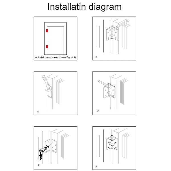 Hardware Zw-hig001 Dørhængsel 4x3 Tommer 2 Pakke Rustfrit Stål 304, Perfekt Til Tung Dør