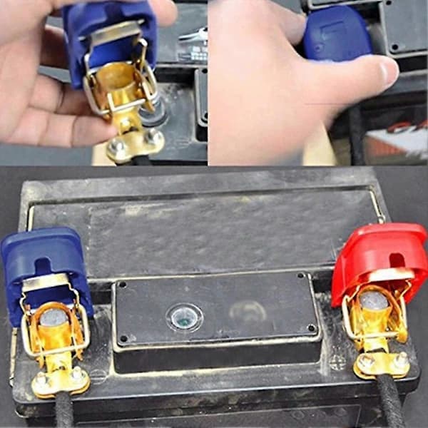 Hurtigkoblingsbatteripoler - 1 par til campingvogne, både og autocampere