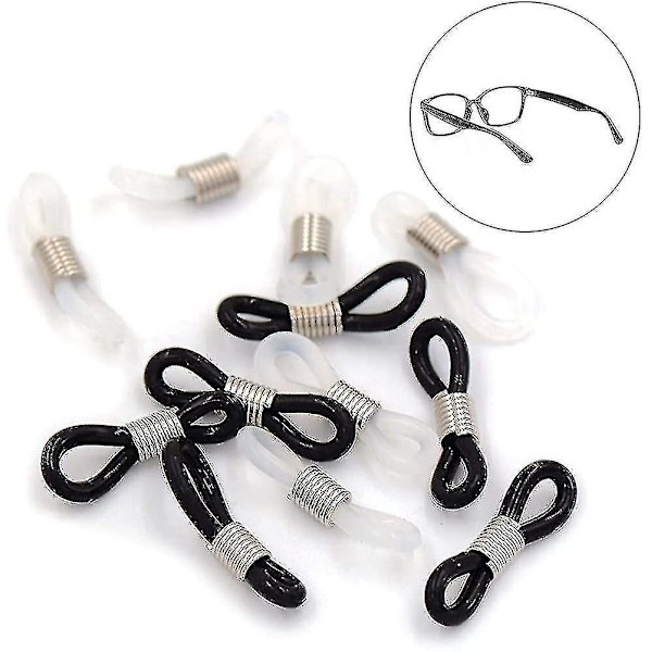 50 stk. Holderkjede Brilleender Brillekjede Remsløyfeender Av Glassnorsender Av Brillekjedeholder Silikon Lanyard Rem Diy Perlelenking Øye