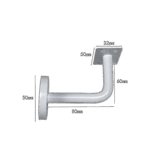 5 stk. trappegelenderfester, hvite rustfrie trappegelenderfester - 60x80mm - monteringsskruer inkludert - for feste av trappegelender og R []