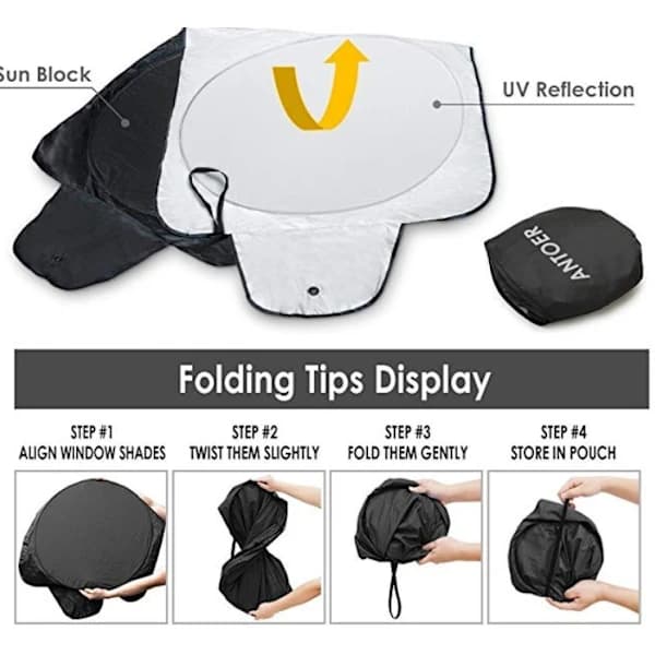 Sunshade, Window Sunshade Strong Protection Delicate Workmanship Sunshade Silver Coating Cloth Car Sunshade for Car