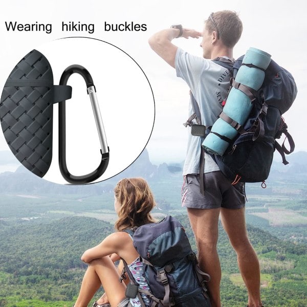 /HA/ Skal kompatibelt med AirPods, Retro Classic Weave-skal, stöttåligt skydd med karbinhake, halkfritt skal för A