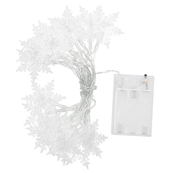 3 meter snøfnuggformede lysslynger LED julebelysning for hjem, gardin, fest, høytidsdekorasjon