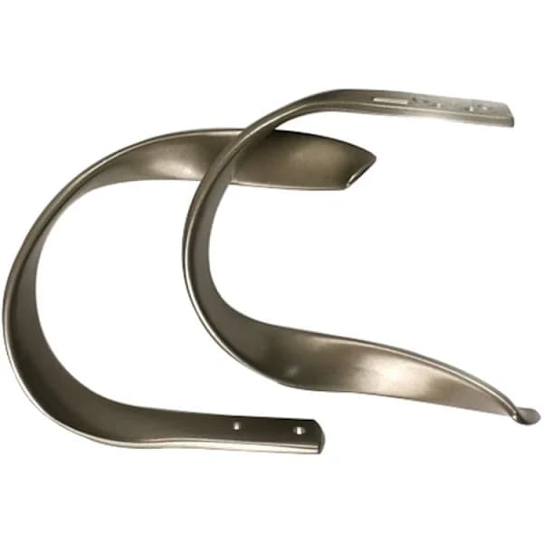 Gardäste, dekorative gardinoppheng, 2-pakning, aluminiumslegering grå